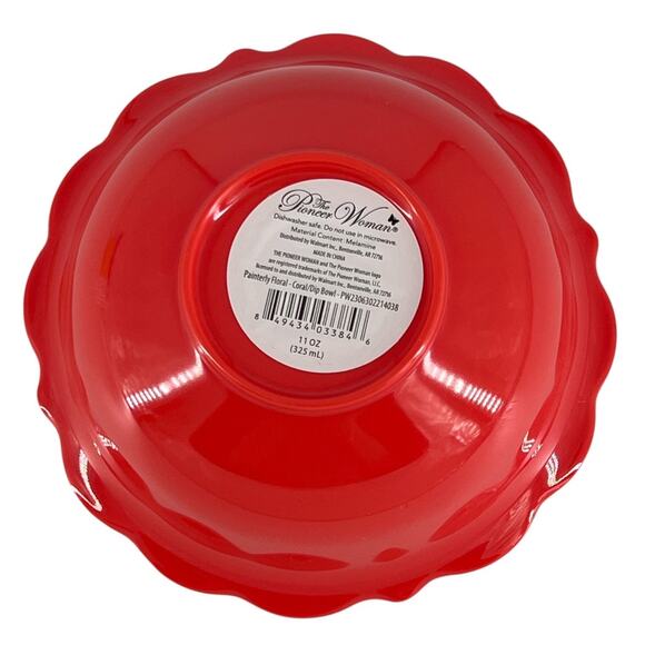 Pioneer Woman Ditsy Painterly Melamine Dip Snack Fruit Dessert Bowls 11oz Set 4 - Picture 13 of 15